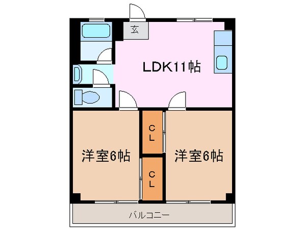 津ＩＮ　ＣＯＵＲＴ練木の物件間取画像